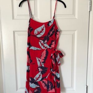 Express Red Floral Dress Medium
